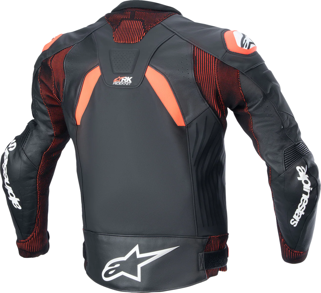 Alpinestars - GP Plus R v4 Rideknit® Leather Jacket - Black/Red Fluo/White - Image 2