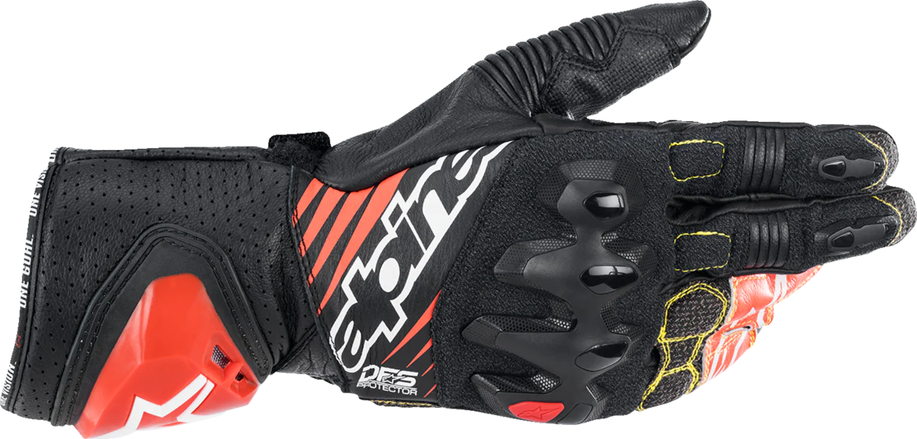 Alpinestars - GP Tech v2 Gloves - Black/White/Fluo Red