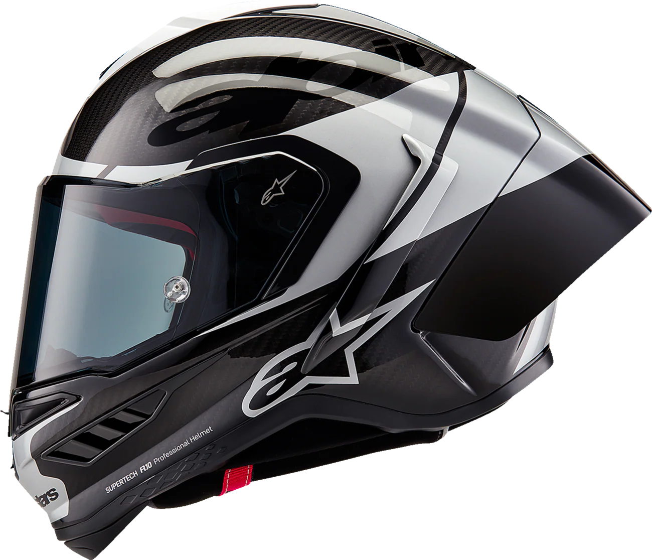 Alpinestars - Supertech R10 Helmet - Element - Carbon/Silver/Black - Image 2