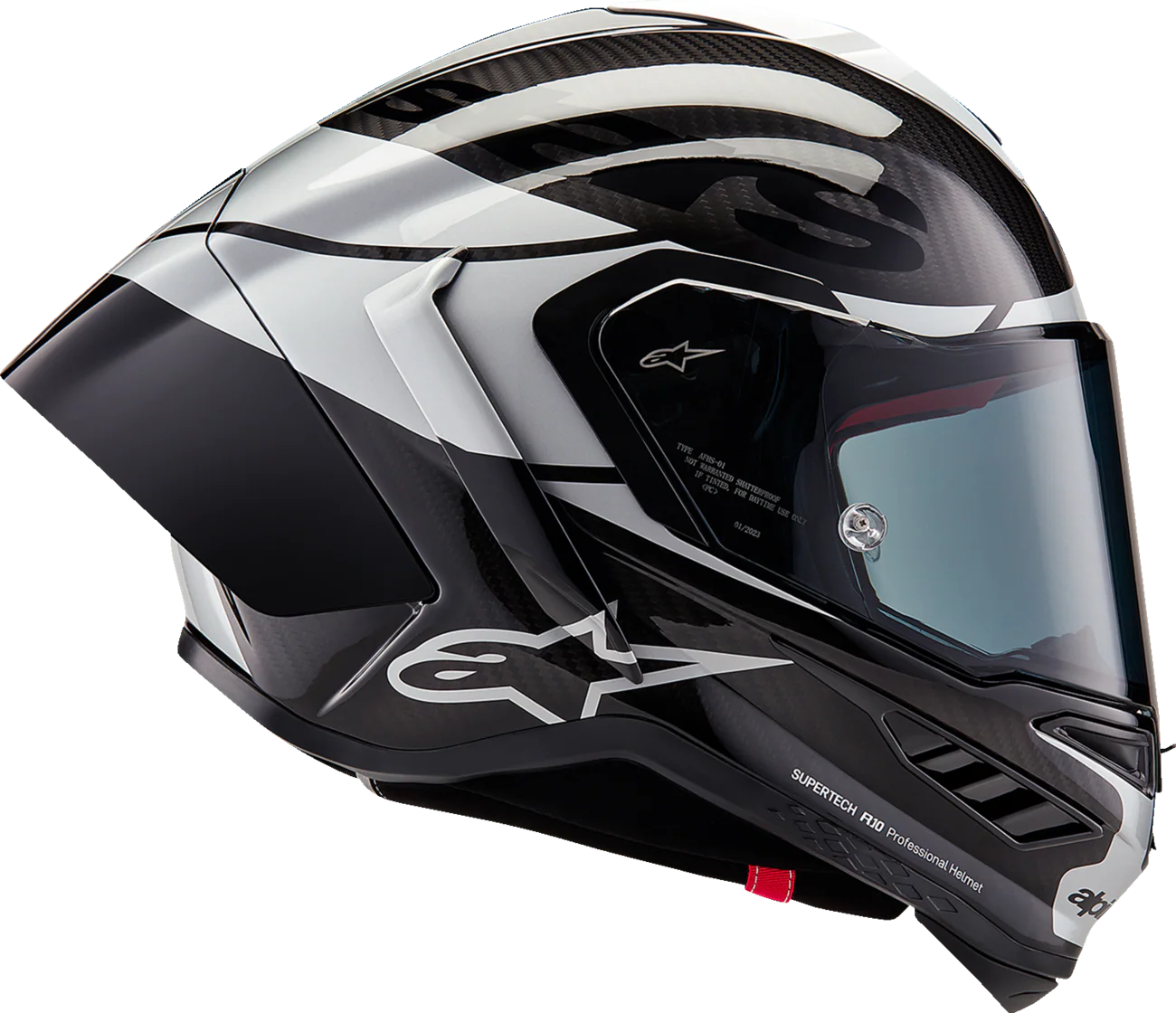 Alpinestars - Supertech R10 Helmet - Element - Carbon/Silver/Black - Image 5