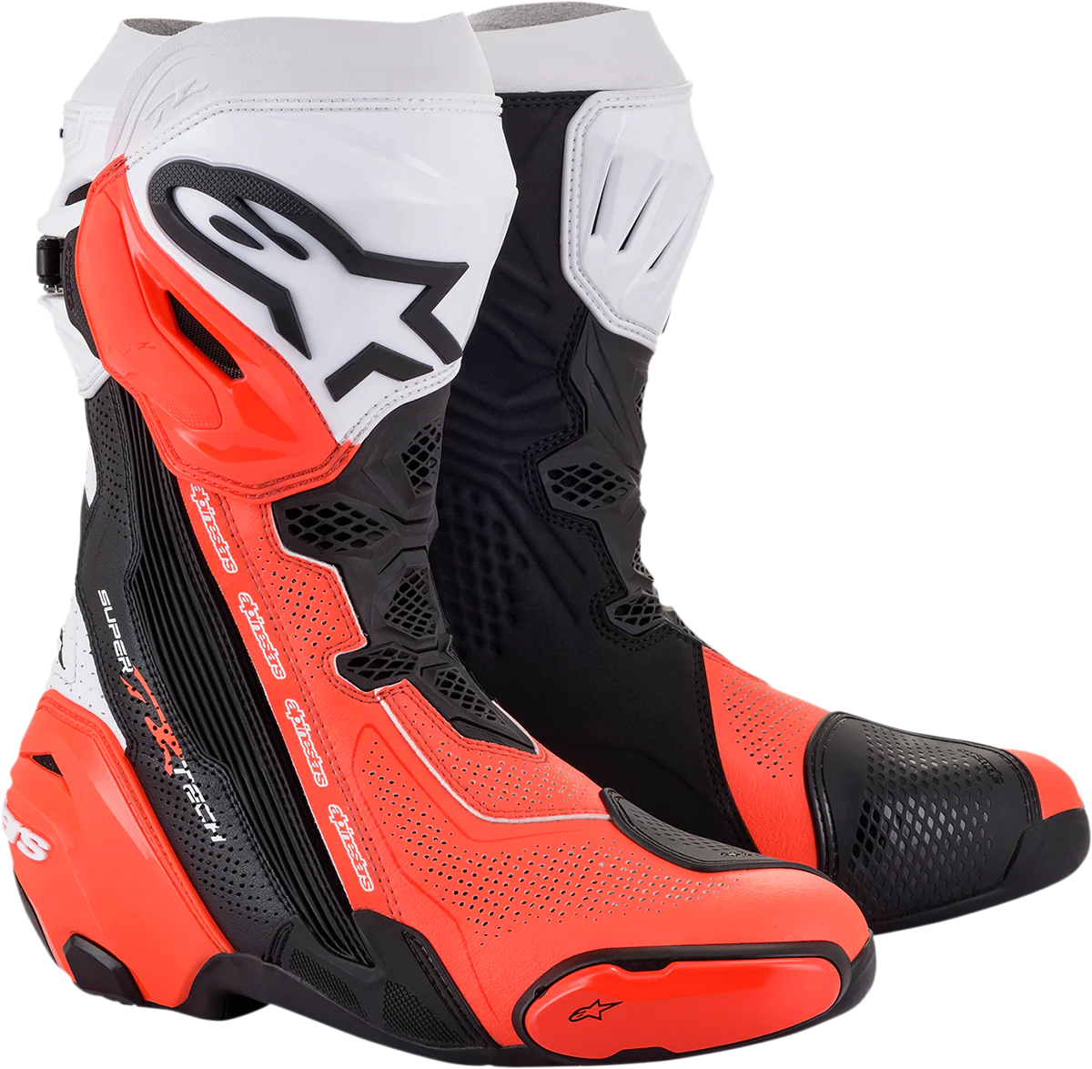 Alpinestars - Supertech V Boots - Black/Fluo Red/White