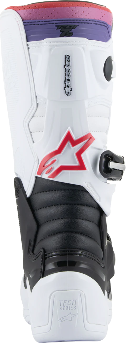 Alpinestars - Youth Tech 7S Boots - White/Black/Rainbow - Image 3