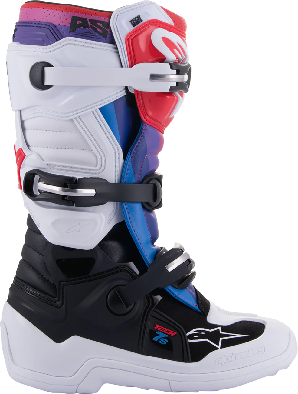 Alpinestars - Youth Tech 7S Boots - White/Black/Rainbow - Image 6