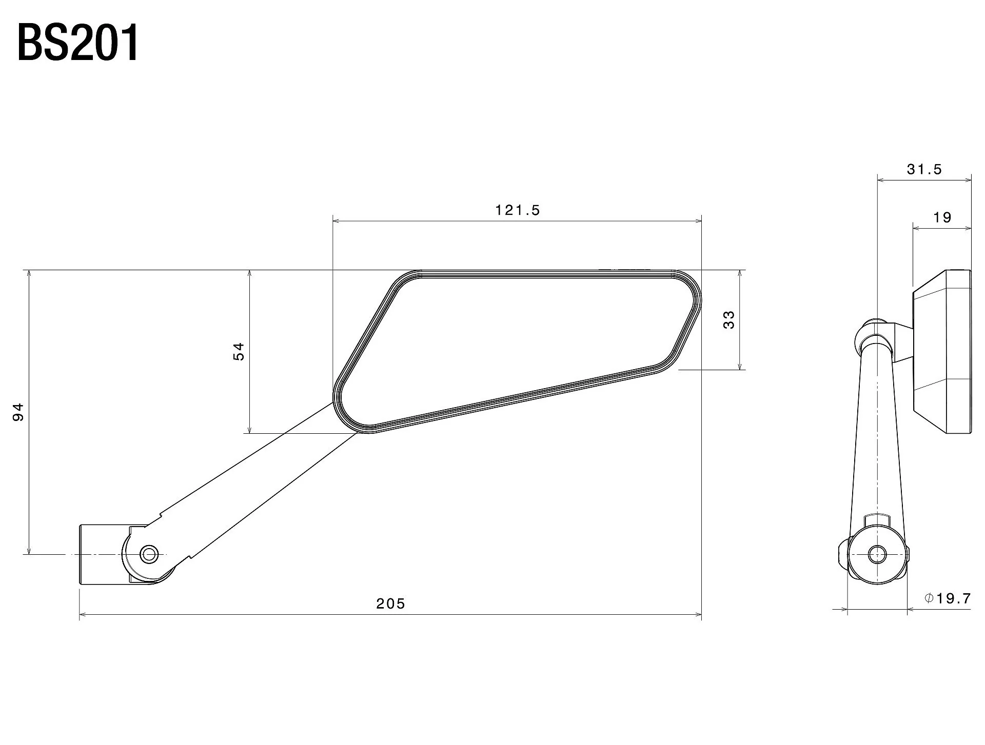 BS201 - RIZOMA - CIRCUIT 744 Mirror - RIGHT - Image 4