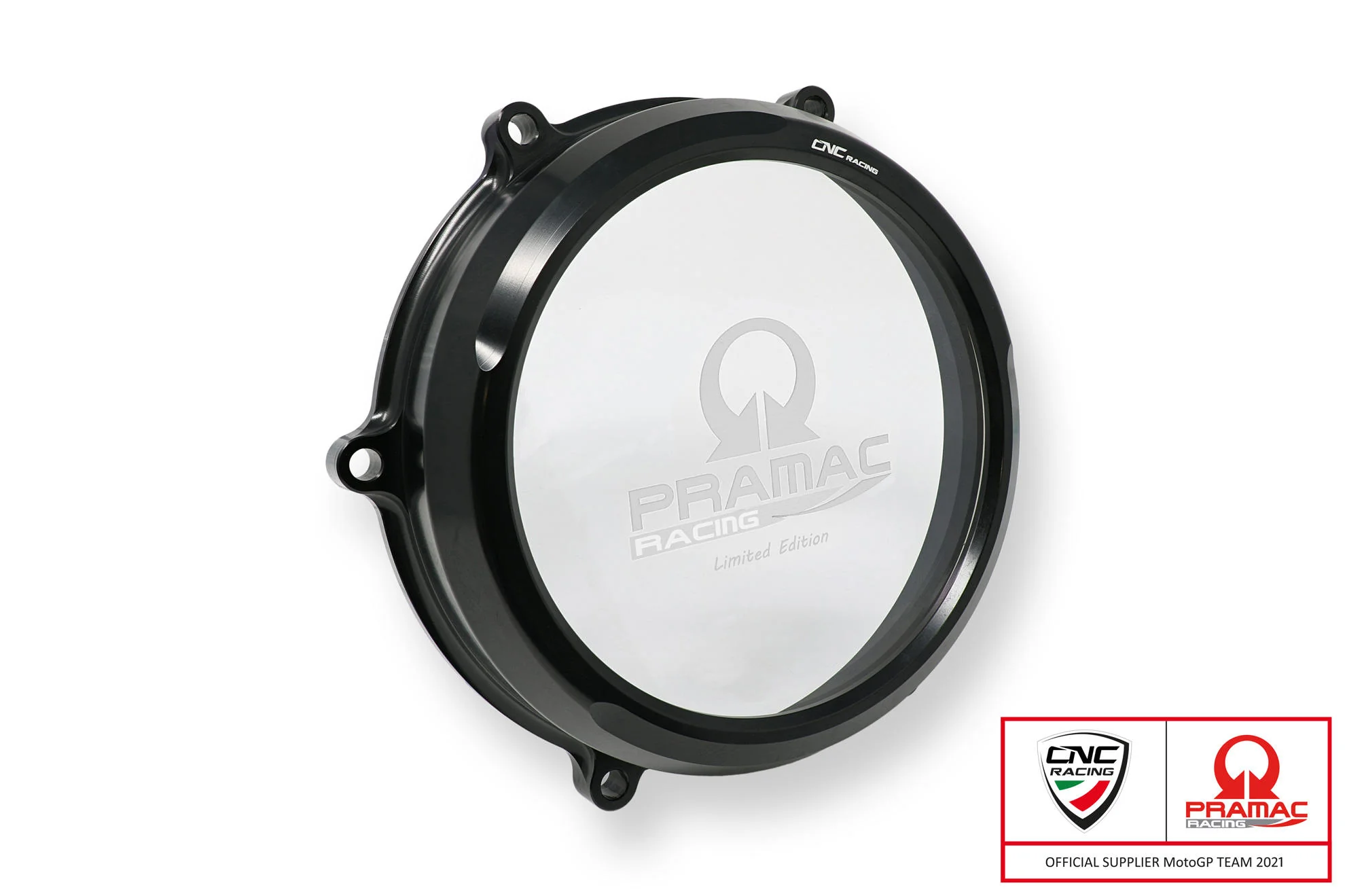 CA200 - CNC Racing PRAMAC RACING LIMITED EDITION Clear Wet Clutch Cover for the Ducati Panigale 1299/1199/959  Superleggera (and 899 too with modification) - Image 2
