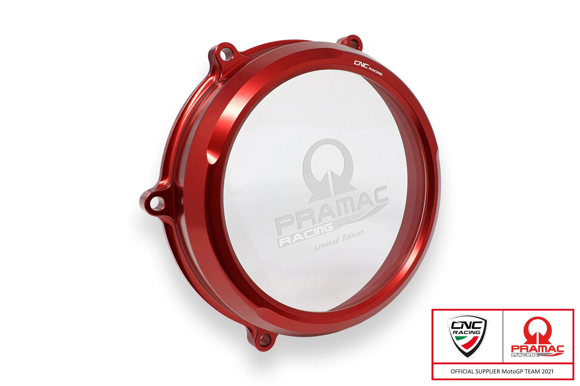 CA200 - CNC Racing PRAMAC RACING LIMITED EDITION Clear Wet Clutch Cover for the Ducati Panigale 1299/1199/959  Superleggera (and 899 too with modification) - Image 3