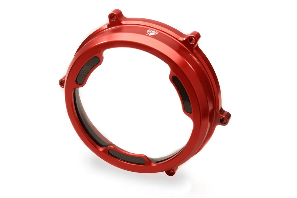 CA201 - CNC Racing Clear Wet Clutch Cover With Carbon Inlay for the Ducati Panigale 1299/1199/959  Superleggera (and 899 too with modification)