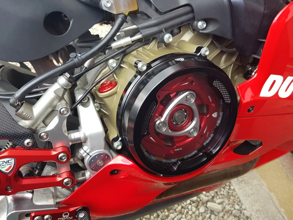 CA201 - CNC Racing Clear Wet Clutch Cover With Carbon Inlay for the Ducati Panigale 1299/1199/959  Superleggera (and 899 too with modification) - Image 4