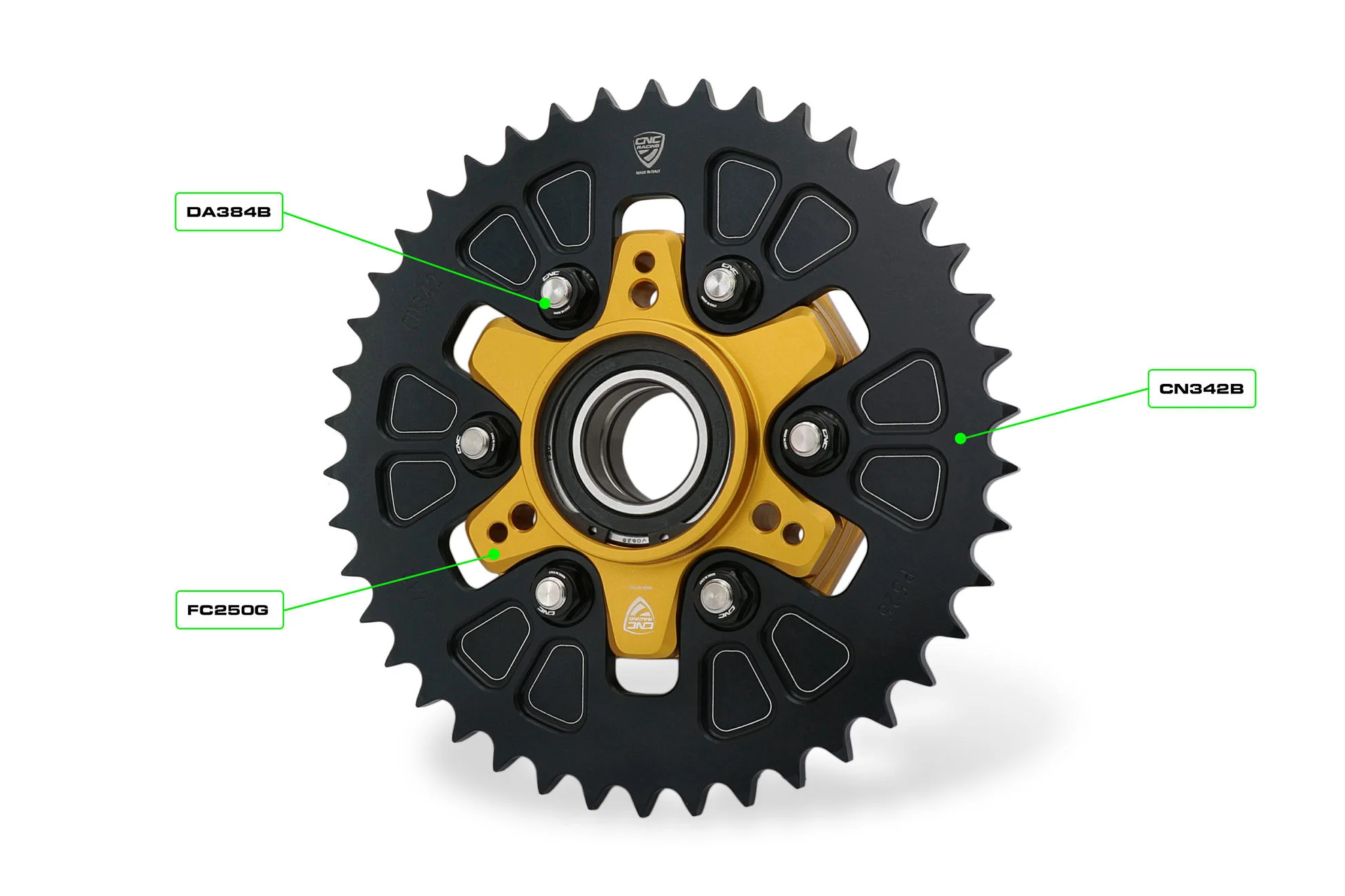 CNC Racing Aluminum Rear Sprocket for FC250 and FC251 Sprocket Carriers - Image 2