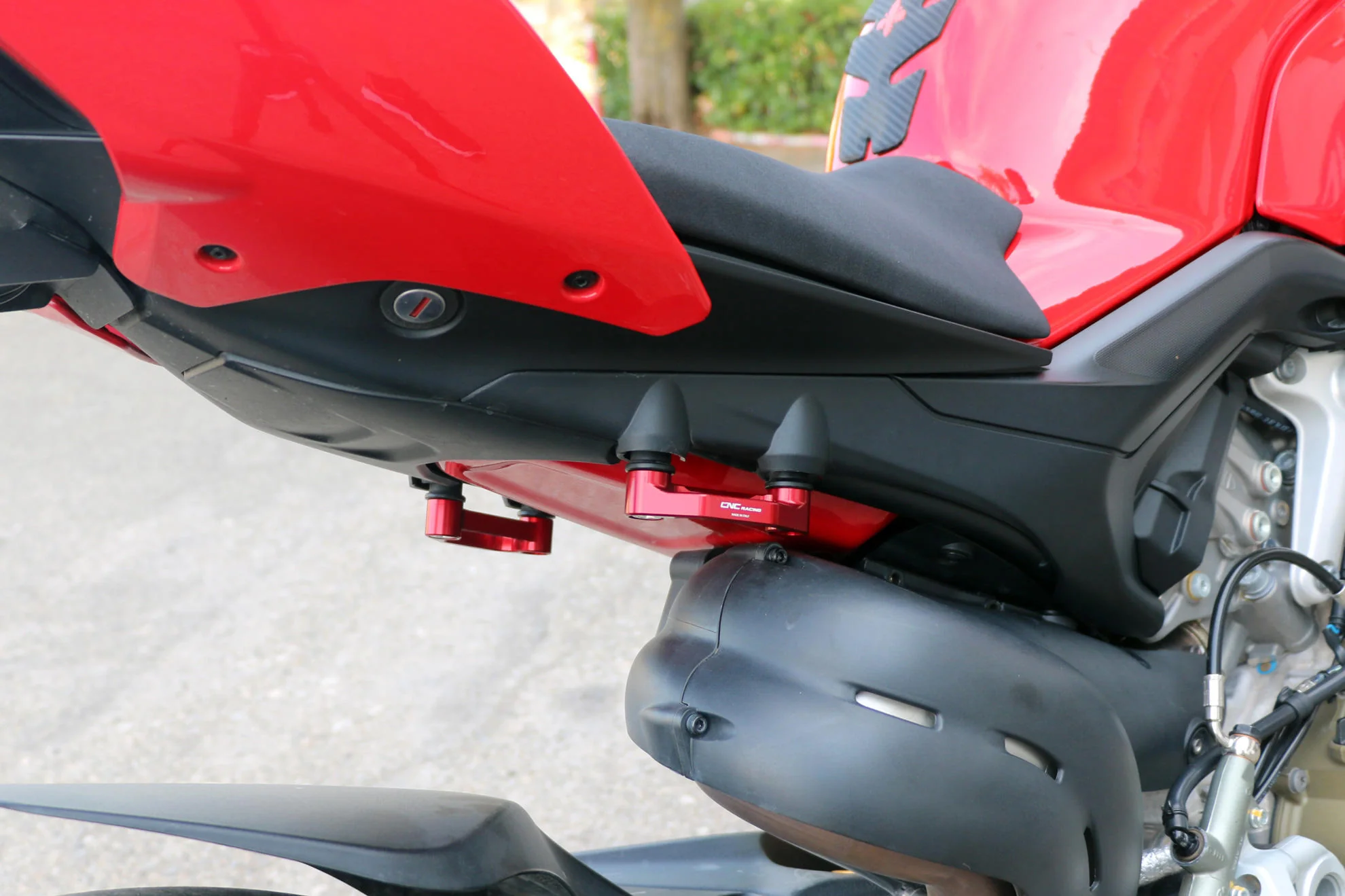CNC Racing Passenger Rearset / Foot peg Blanking Plate Set / Racing Tie Down Hooks for Ducati Panigale / Streetfighter V4 - Image 4