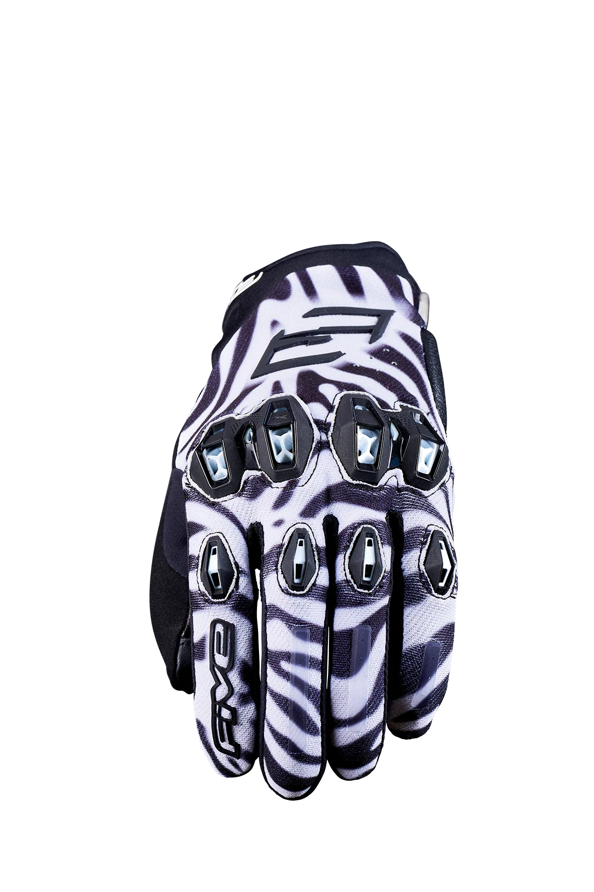 FIVE GLOVES - STUNT EVO2 WOMAN - ZEBRA BLACK/WHITE