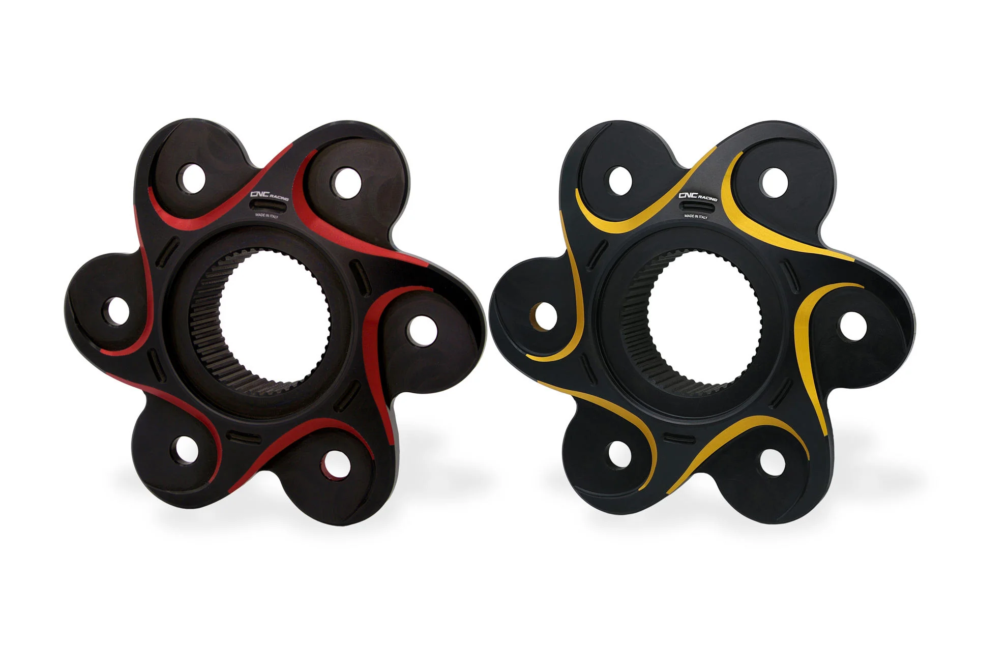 FL507 - CNC Racing Black/Red or Gold BI-COLOR 6 Hole Rear Sprocket Flange for Ducati Panigale / Streetfighter V4 / S / R / Speciale