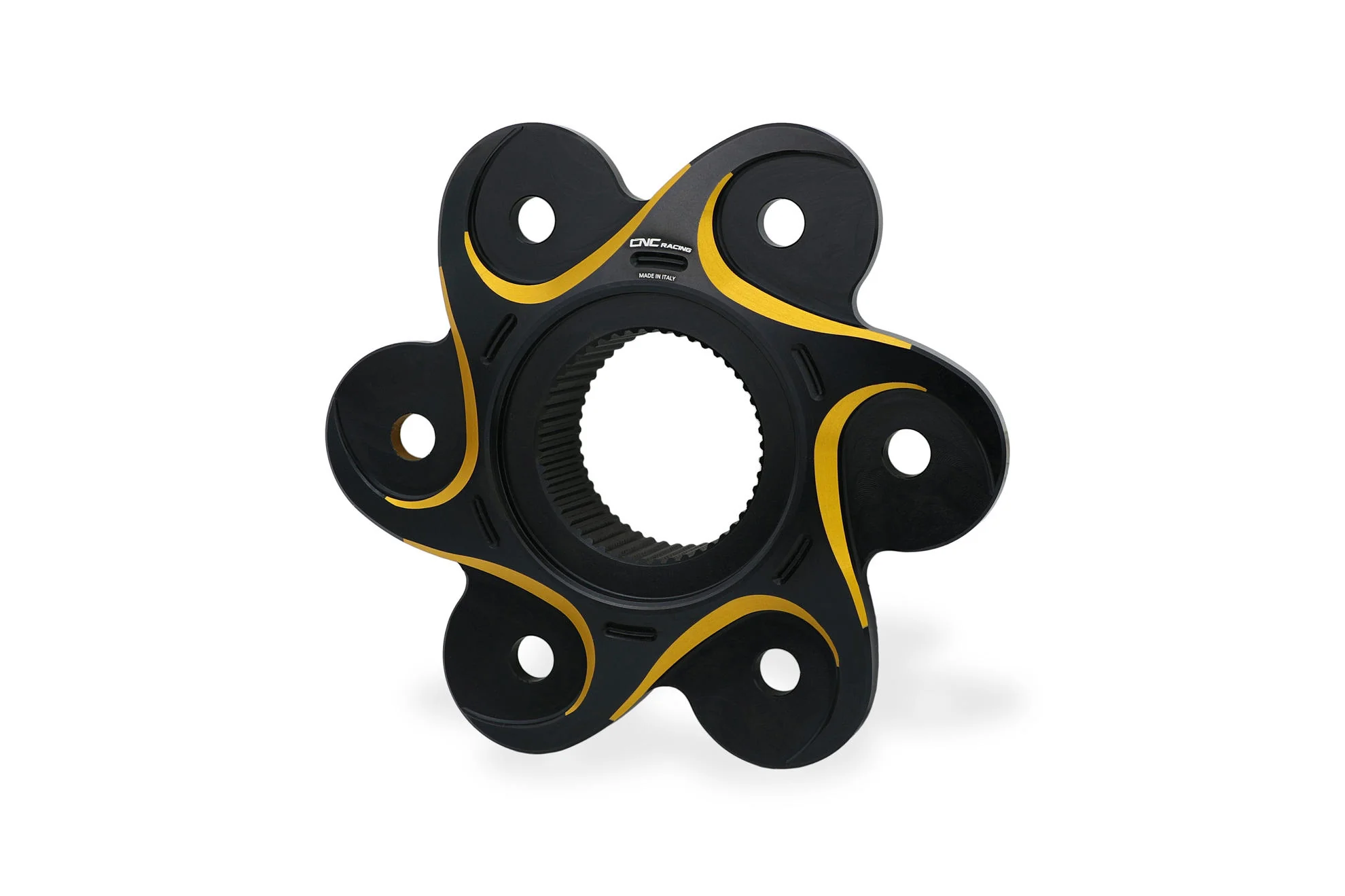 FL507 - CNC Racing Black/Red or Gold BI-COLOR 6 Hole Rear Sprocket Flange for Ducati Panigale / Streetfighter V4 / S / R / Speciale - Image 2