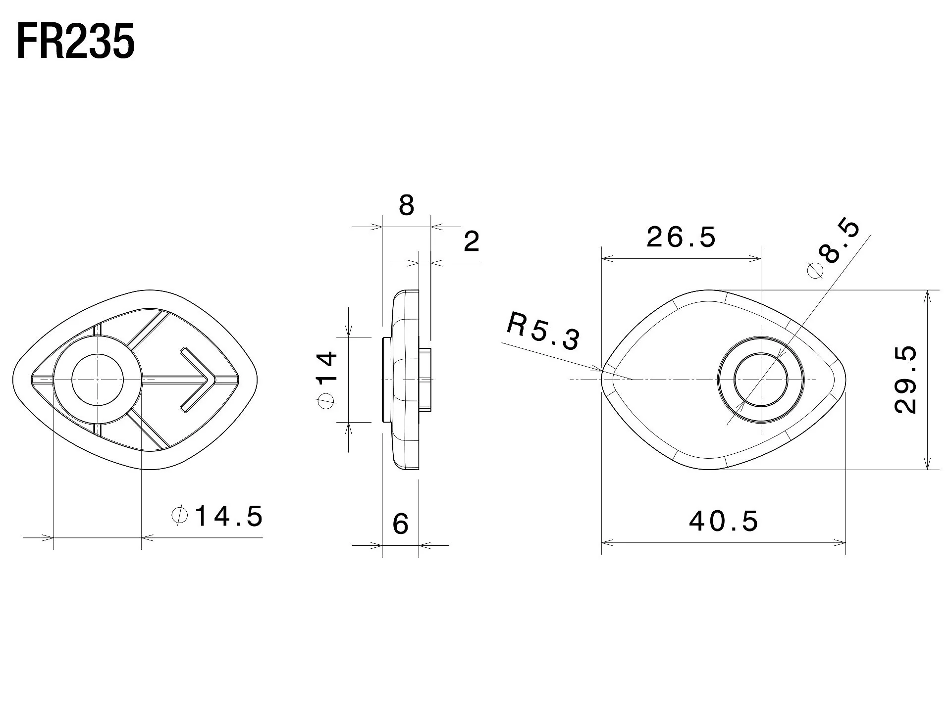 FR235 - RIZOMA - Mounting Kit For Front Turn Signals - Image 2