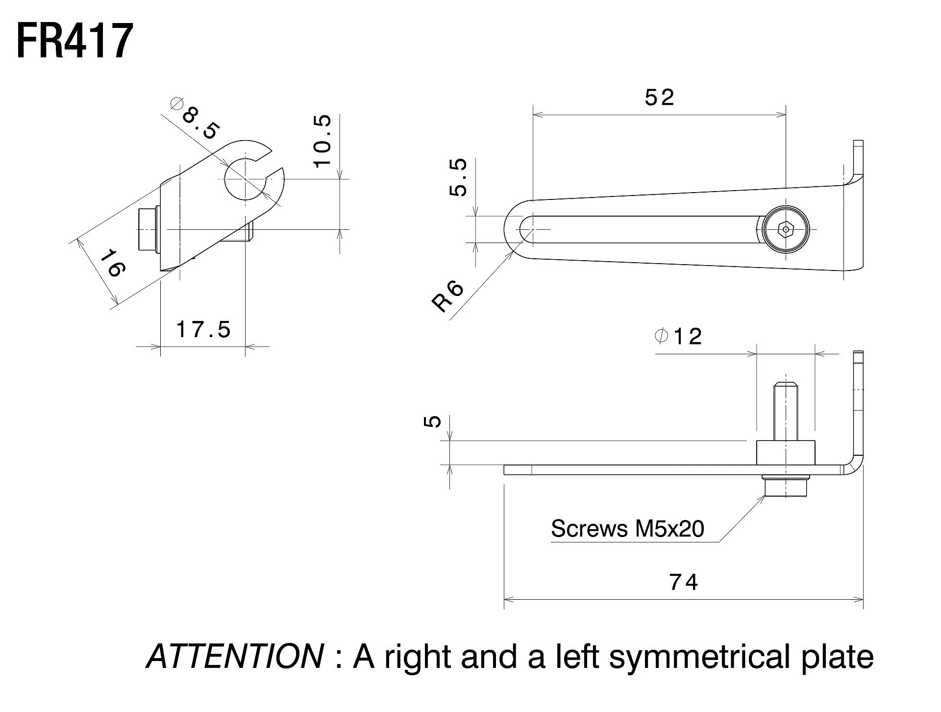 FR417 - RIZOMA - Mounting Kit For Turn Signals - Image 2