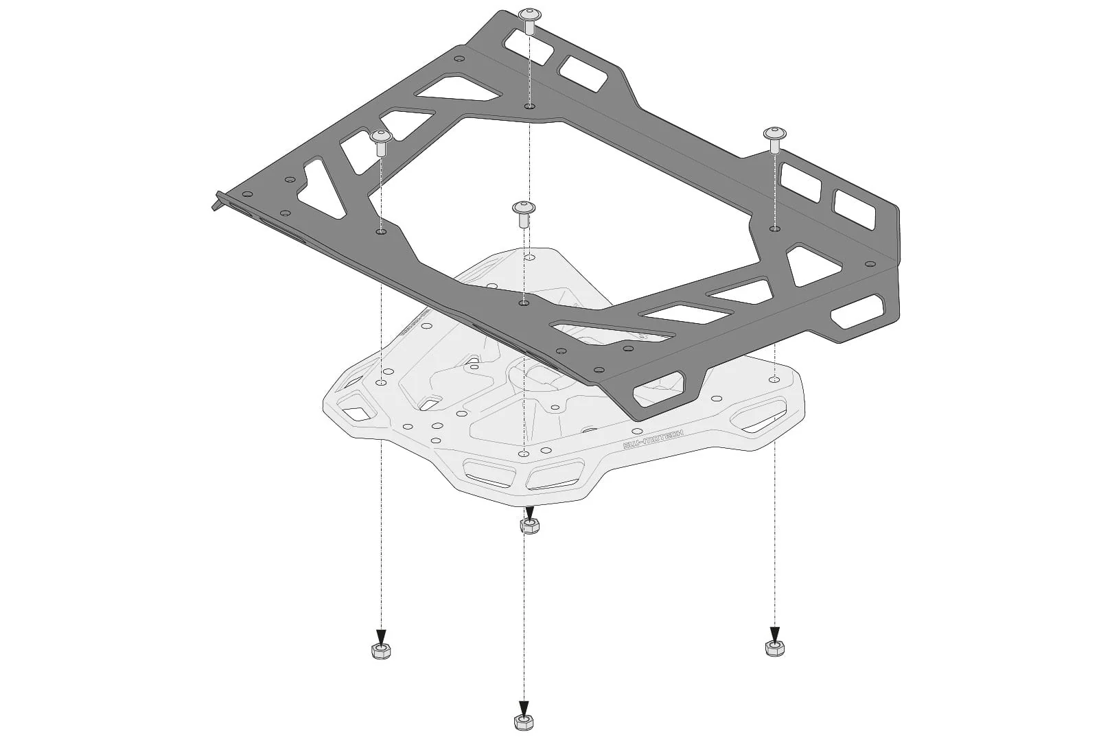GPT.00.152.35500/B - SW-MOTECH - Extension for ADVENTURE-RACK - 45x30 cm Aluminum - BLACK - Image 3