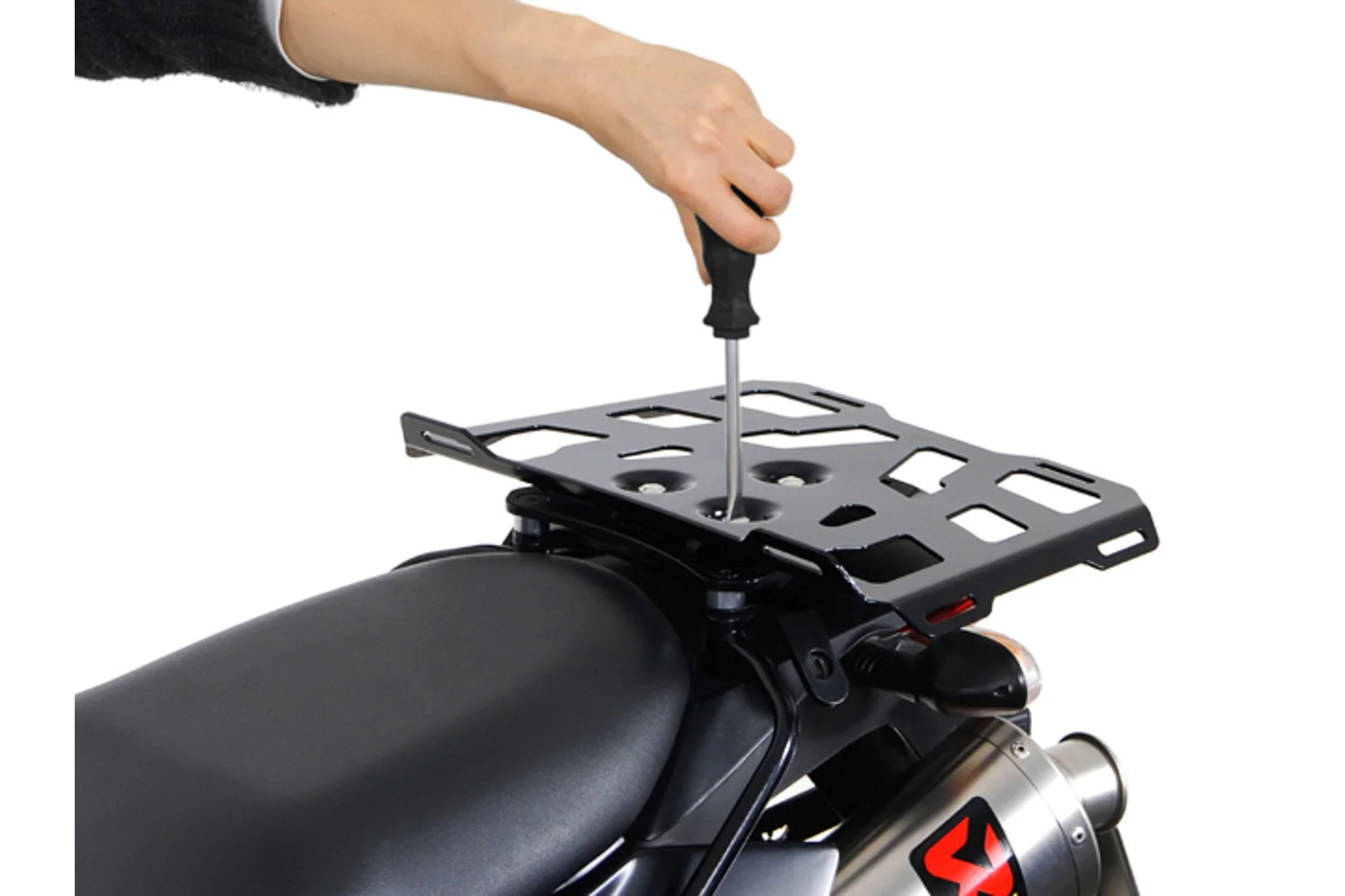 GPT.00.152.43001/B - SW-MOTECH - Luggage rack extension for ALU-RACK - 43x27 cm Aluminum QUICK-LOCK  - BLACK - Image 3