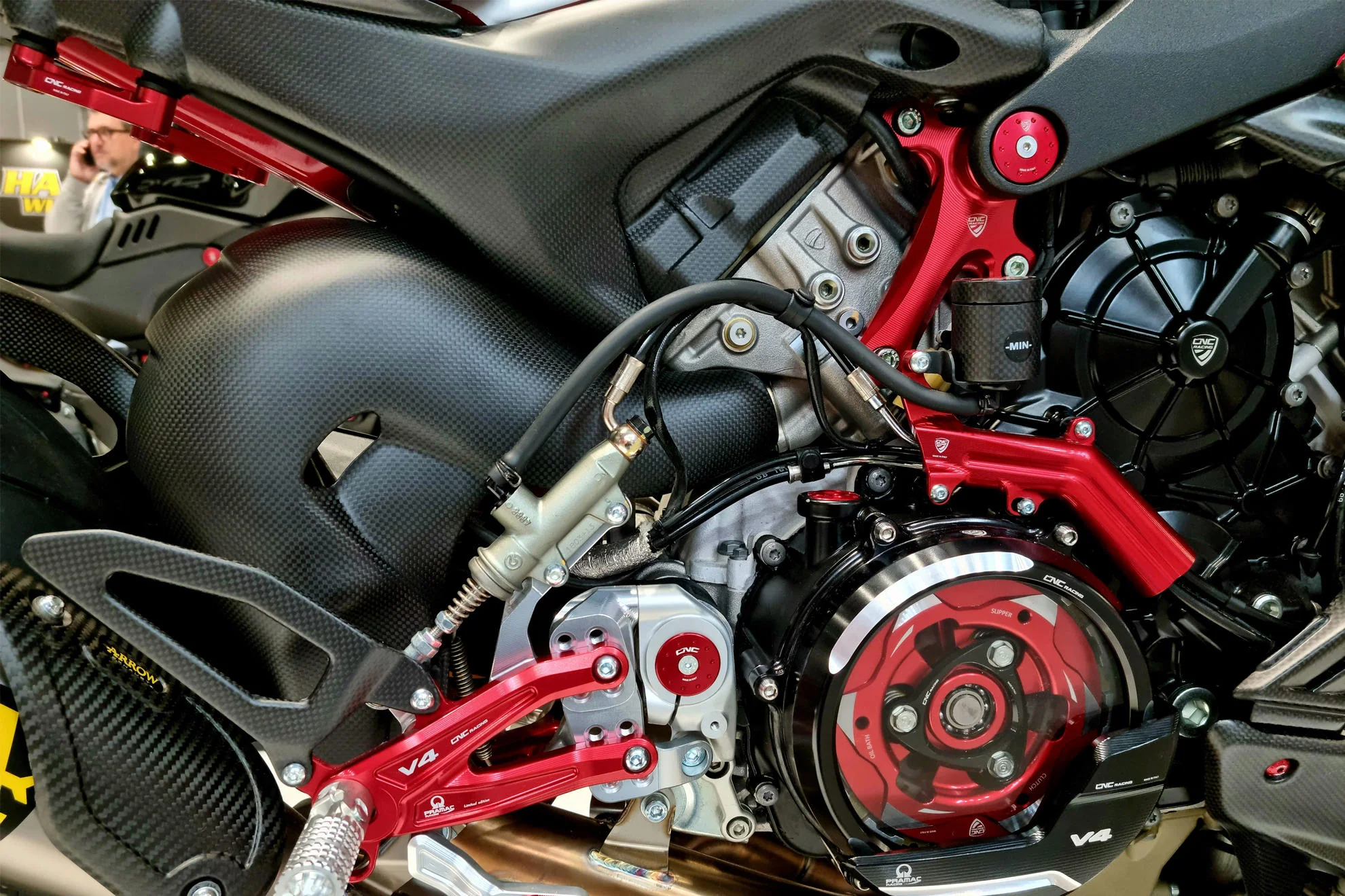 IFC04 - CNC Racing - Rear Reservoir Mount And Brake Line Cover - Streetfighter V4 - Image 10