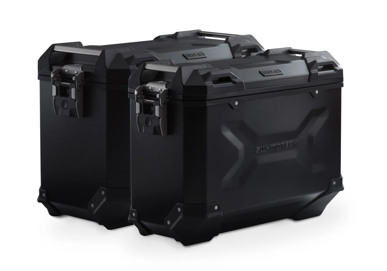 KFT.22.995.70100/B - SW-MOTECH - TRAX ADV aluminum case system US model -  45/37L Ducati DesertX (22-) / Rally (23-) - BLACK