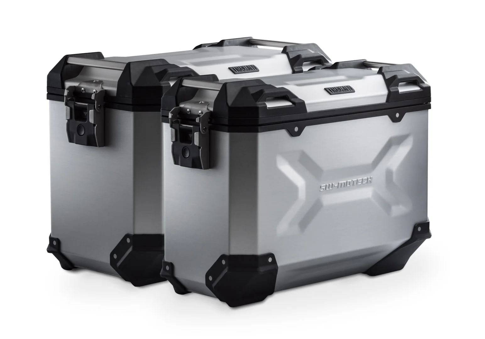 KFT.22.995.70100/S - SW-MOTECH - TRAX ADV aluminum case system US model -  45/37L Ducati DesertX (22-)/ Rally (23-) - SILVER