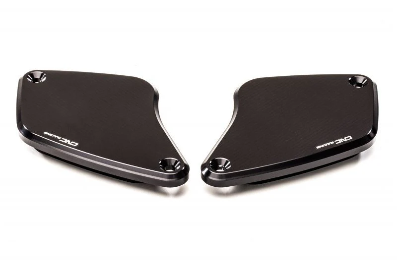 KT850 - CNC Racing 'Streaks' Front Brake & Clutch Reservoir Caps for Ducati Diavel / XDiavel