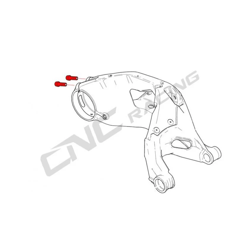 KV429X - CNC Racing Titanium Rear hub Pinch Bolt kit for Large Ducati Swingarm Fits: 1198/1098/848, Panigale 1199/1299, SF 1098/848, MTS 1200 (all except Enduro), Diavel - Image 2