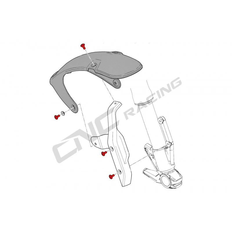 KV442 - CNC Racing Front Mudguard (fender) screw kit for Ducati Scrambler 1100 - Image 3