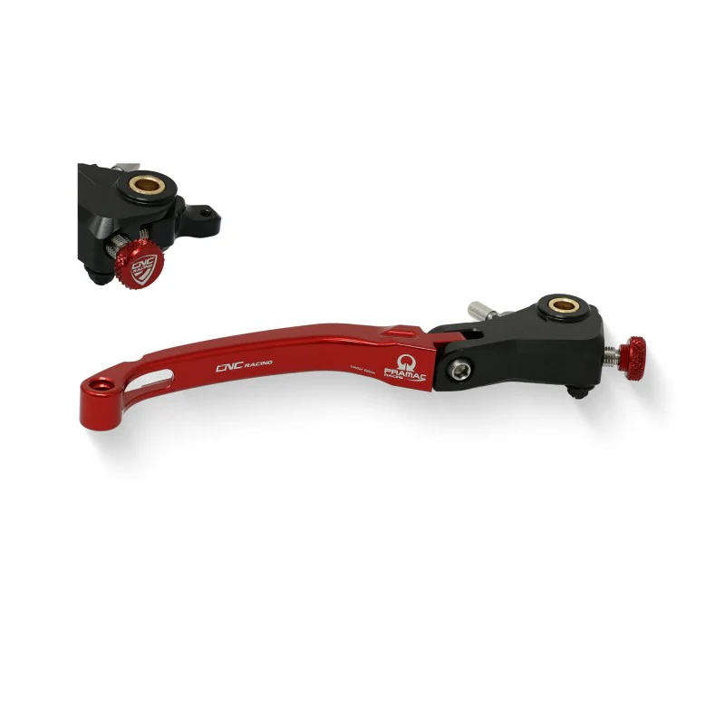 LBR04 - CNC Racing PRAMAC RACING LIMITED EDITION Billet RACE Folding Adjustable Brake Lever for Ducati / MV Agusta F4 RR/RC - 190mm - Image 3