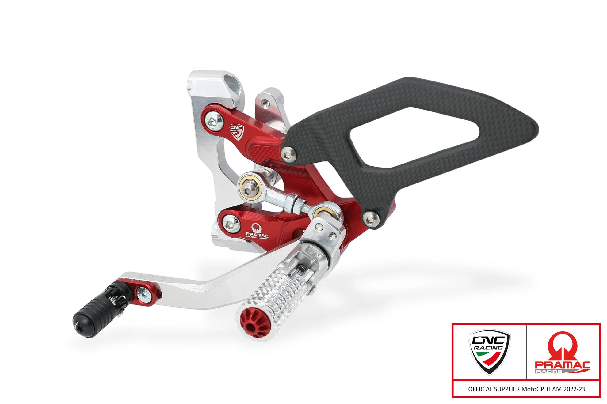 PE411BPR - CNC Racing PRAMAC RACING LIMITED EDITION RPS Adjustable Rearset for the Ducati Streetfighter V2 - Image 6