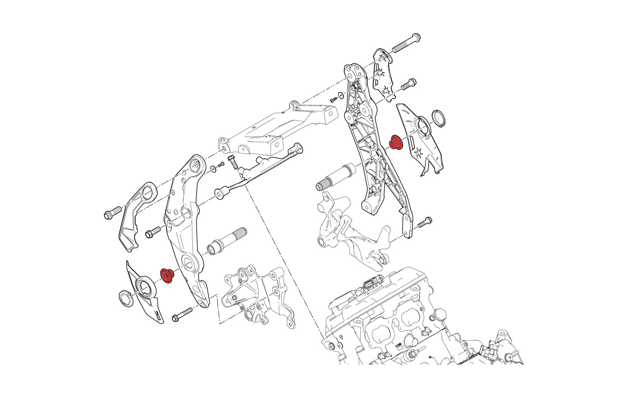 PEV05 - CNC Racing Ergal Main Rearset Bolts For Ducati Diavel / Multistrada V4 / S / Sport - Image 8