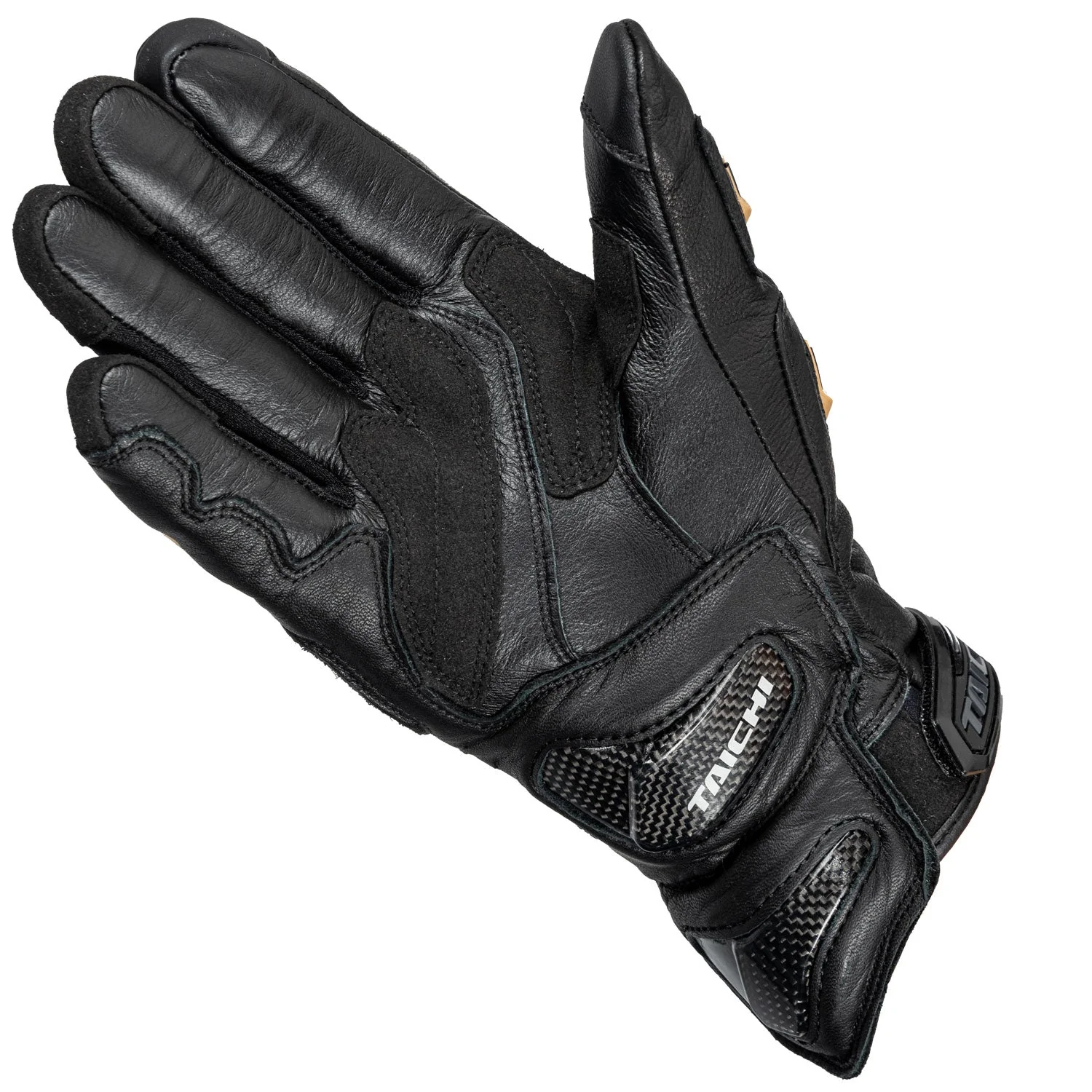 RS Taichi - RAPTOR LEATHER  GLOVE BLACK/GOLD RST441 - Image 2