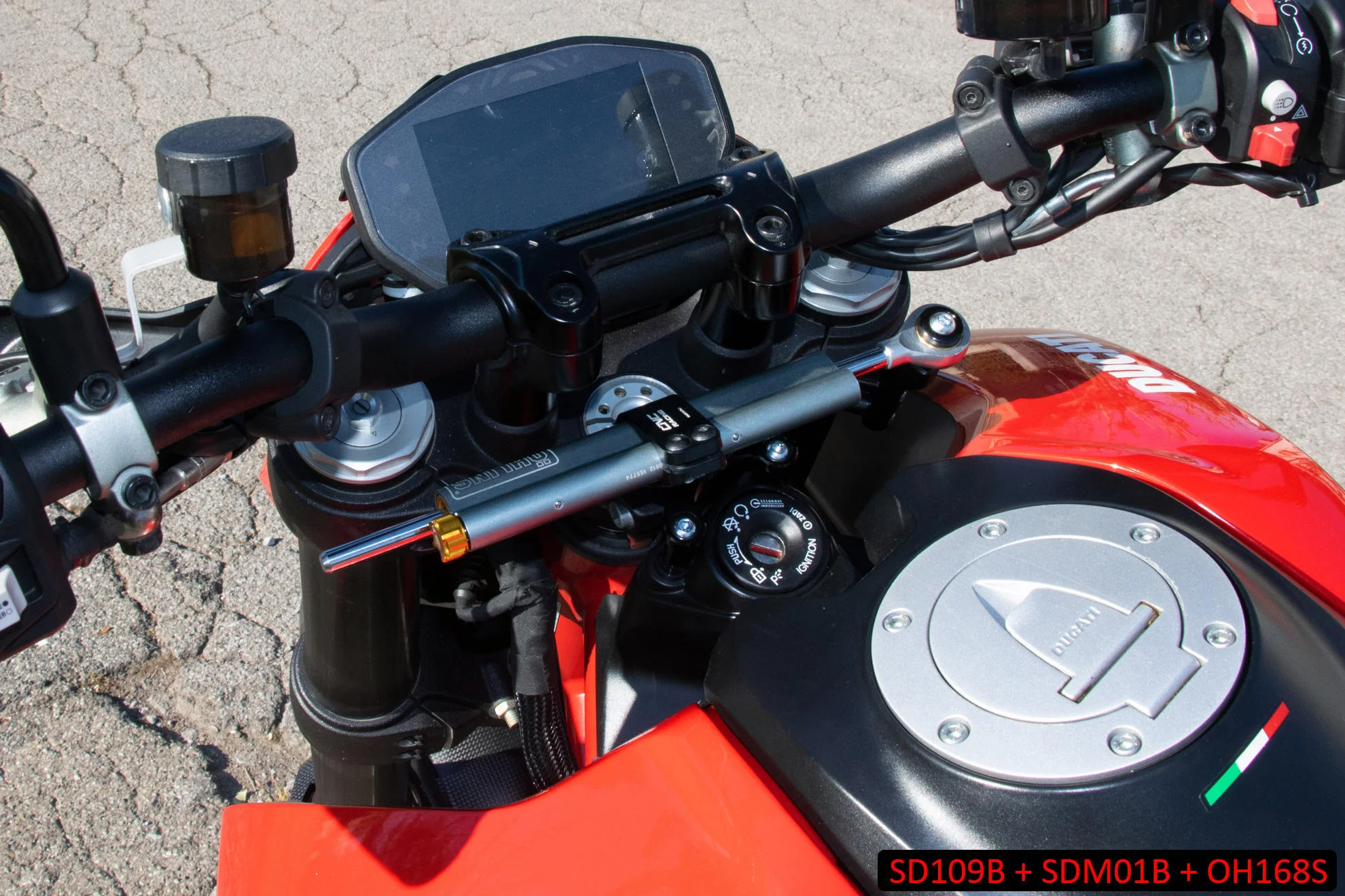 SD109B - CNC Racing Ohlins Steering Damper Mount Kit for Ducati Hypermotard 950 - Image 2