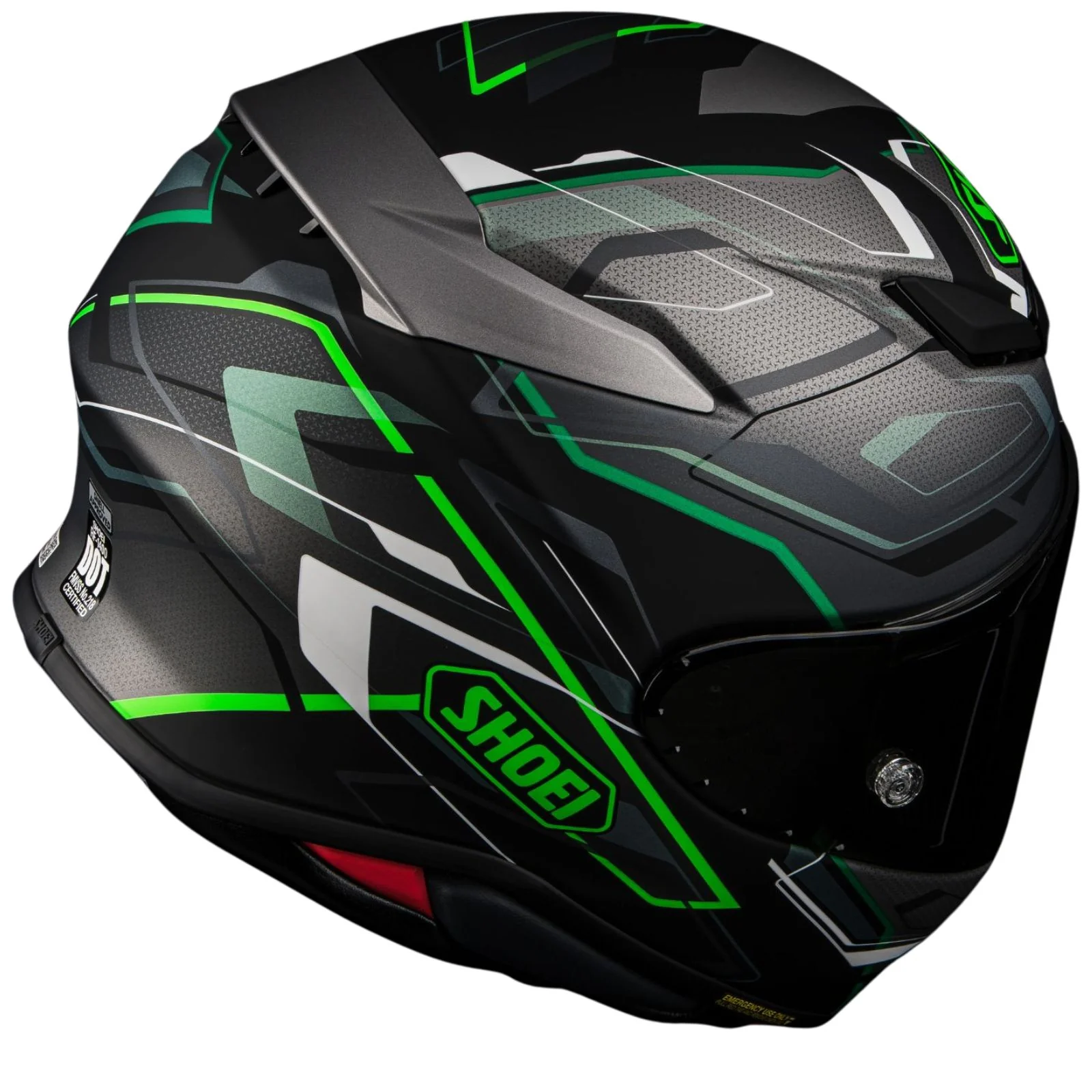 SHOEI - RF-1400 Capriccio - BLACK/GREY/GREEN (TC4) - Image 2