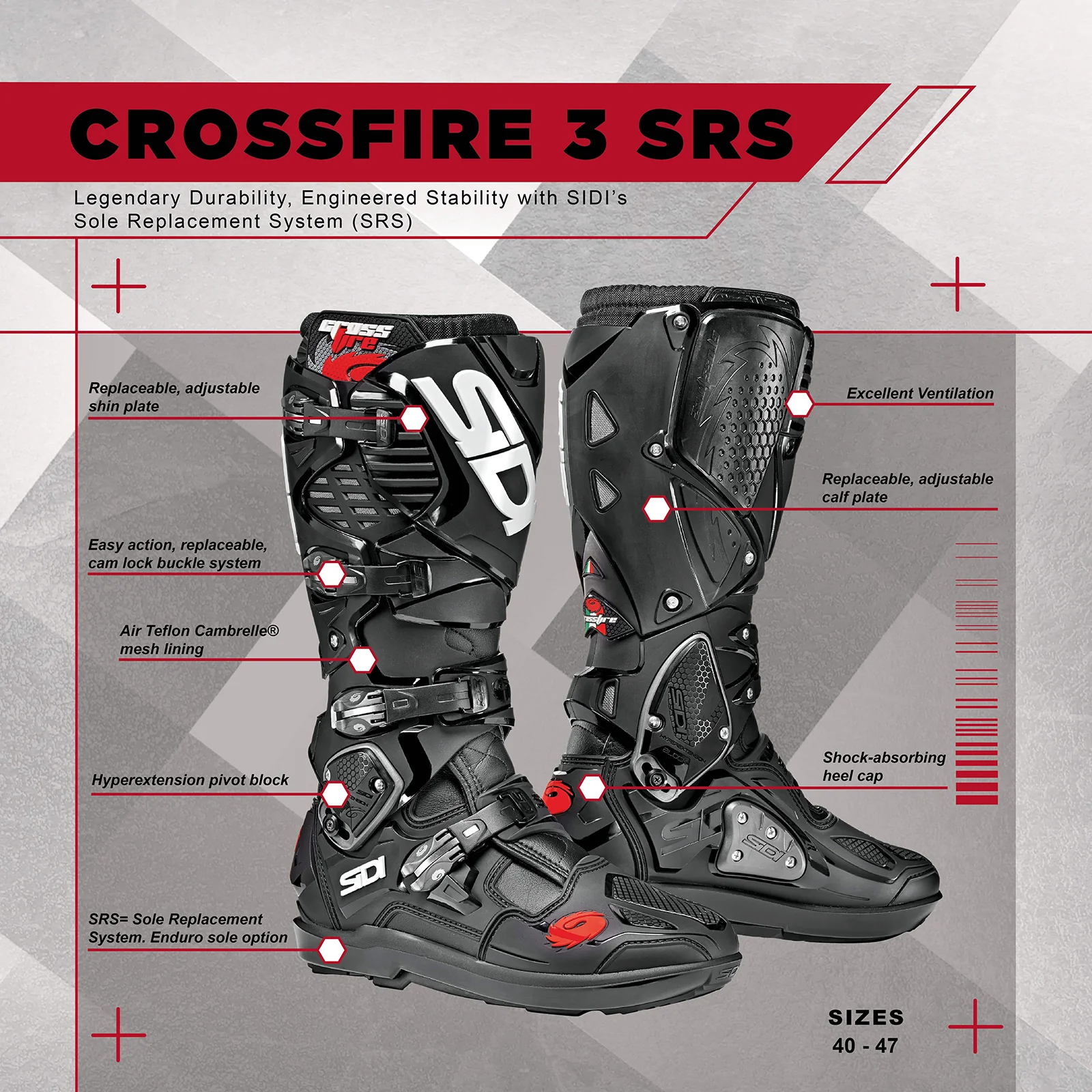 Sidi - Crossfire 3 SRS Boot - BLACK/WHITE/PINK - Image 8