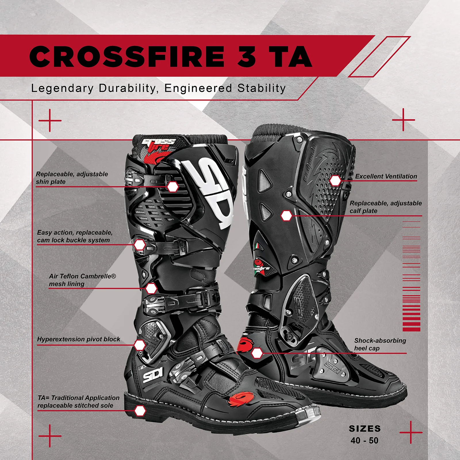 Sidi - Crossfire 3 TA Boot - RED/WHITE - Image 10