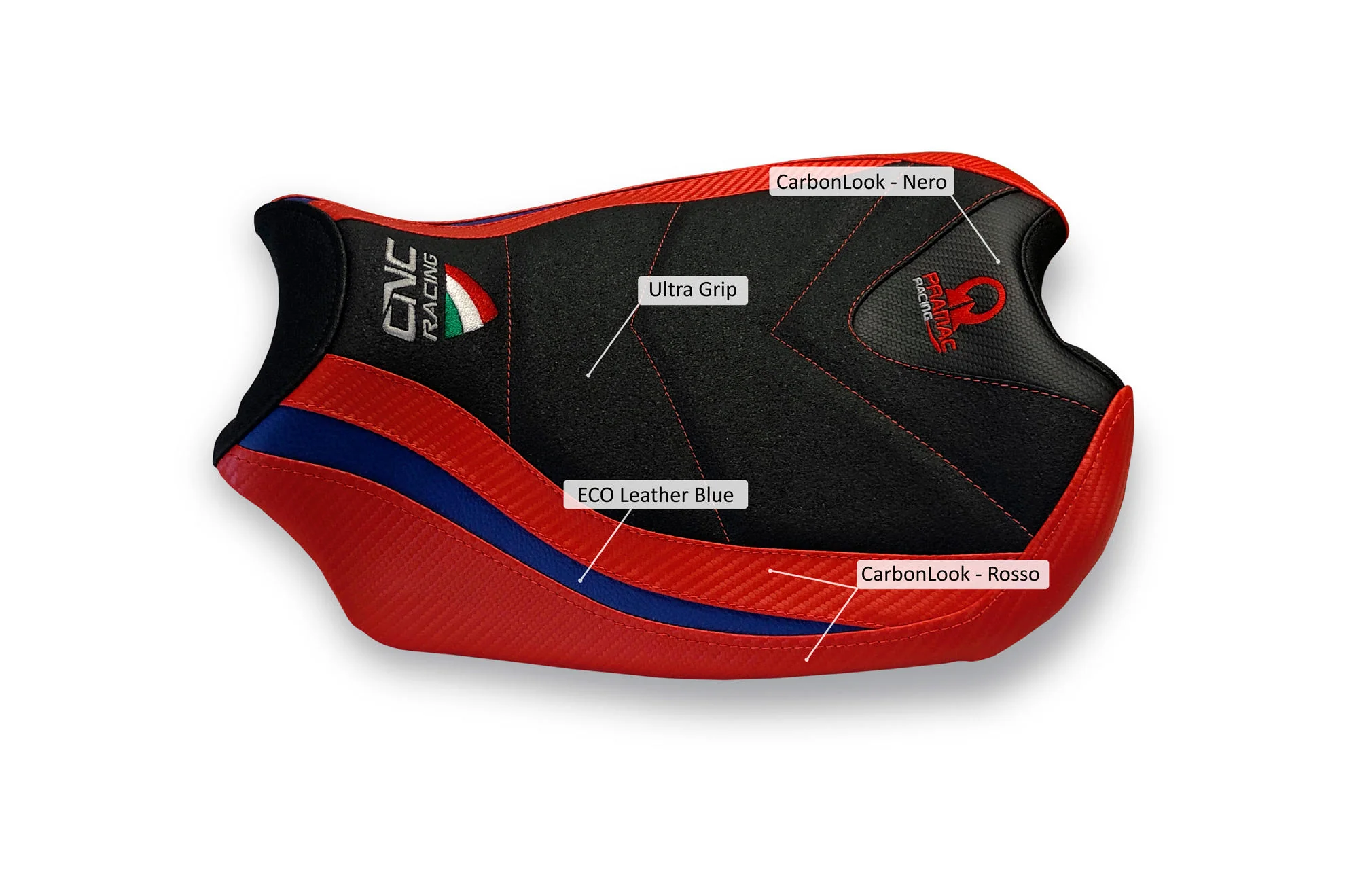 SLD01BR - CNC Racing Rider Seat Cover for the Ducati Panigale V4 / S / R / Speciale - Image 2