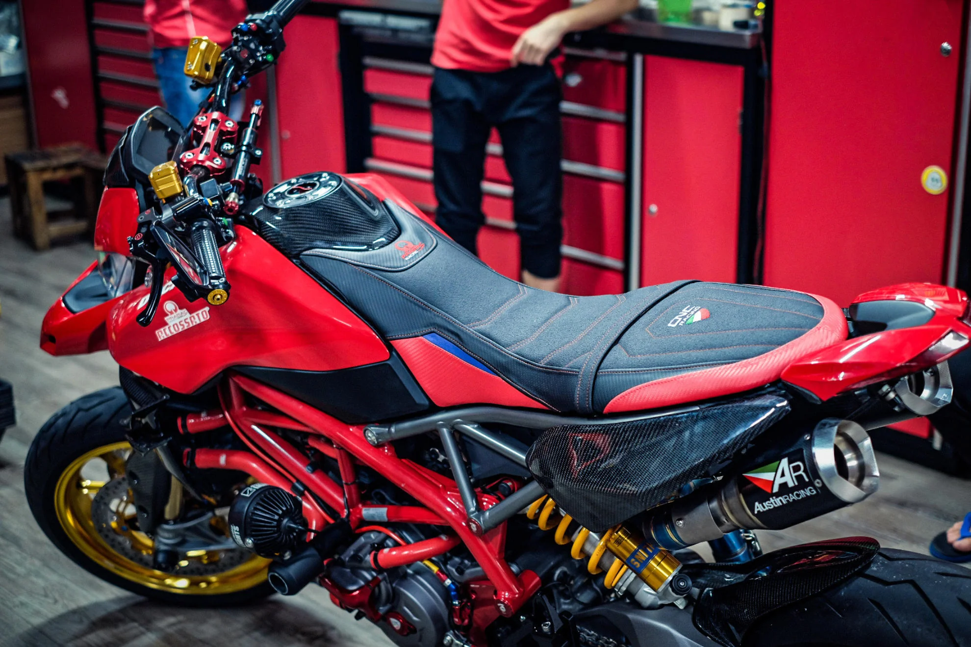 SLD05PR - CNC Racing PRAMAC RACING LIMITED EDITION Rider Seat Cover for the Ducati Hypermotard 950 - Image 3