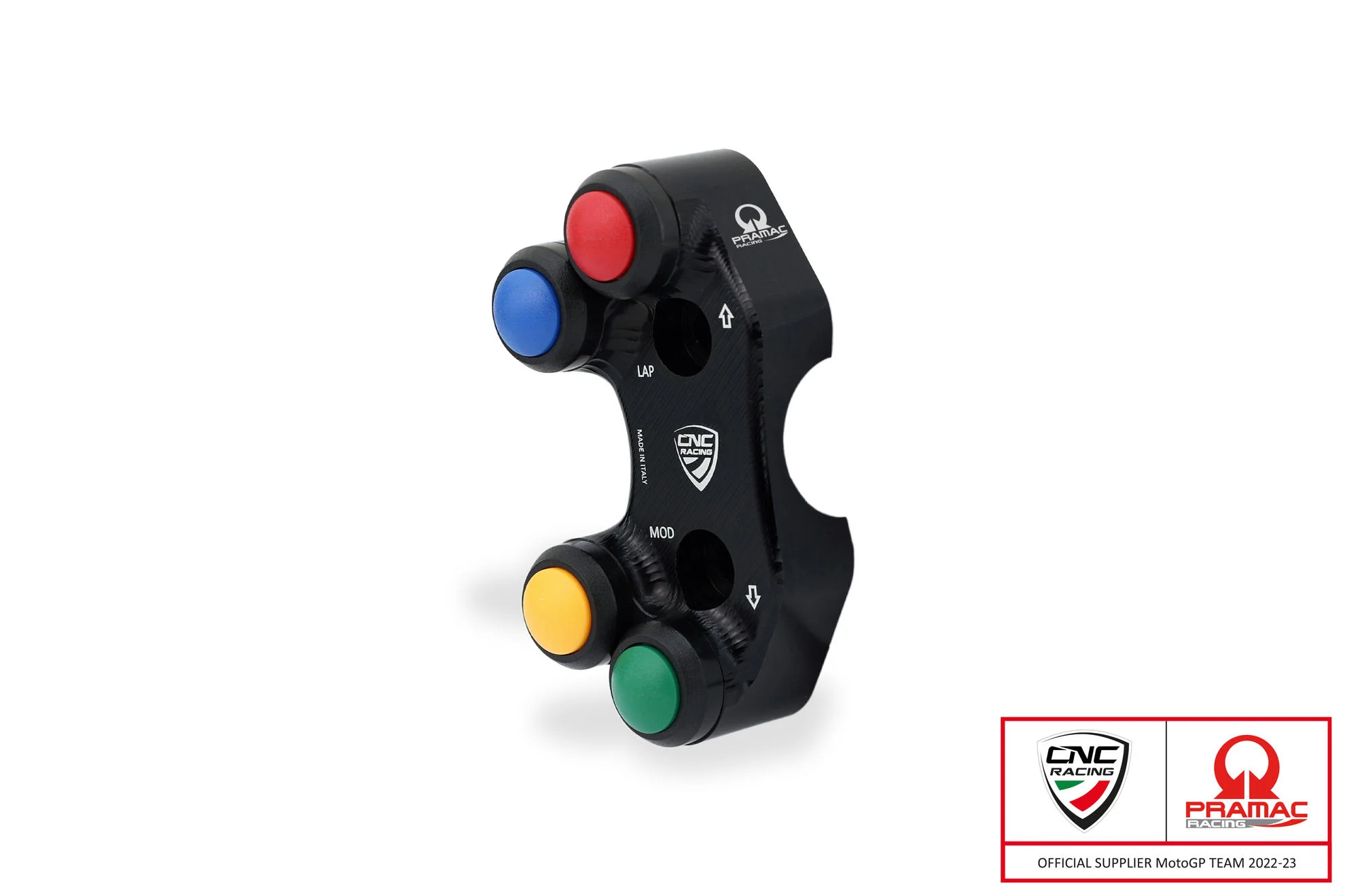 SWD22BPR - CNC Racing PRAMAC RACING LIMITED EDITION Left Hand Side Billet 4 Button RACE Switch for use with OE & Brembo RCS Brake Clutch Master Cylinders for Ducati Pangiale V2 - Image 2