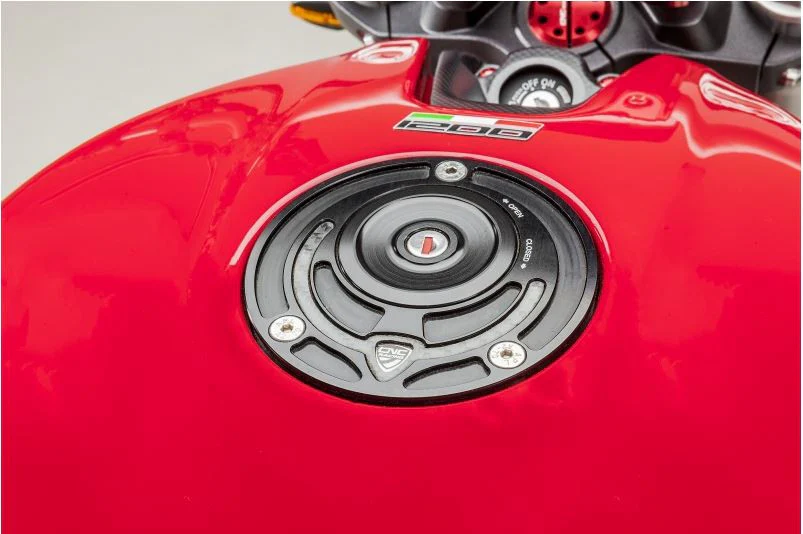 TS322 - CNC Racing Aluminum Key Block Gas Cap for newer Ducati's  MV's and Aprilia's