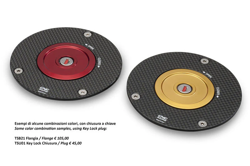 TSB21YPR - CNC Racing PRAMAC RACING LIMITED EDITION Carbon Fiber Gas Cap Flange for newer Ducati's, MV's, and Aprilia's - Image 2