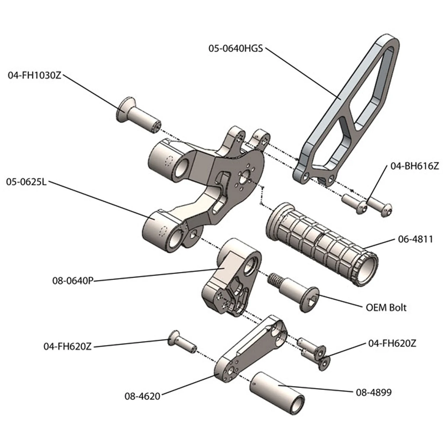 Woodcraft - 05-0625 Ducati 749 2003-06, 999 2003-06 Rearet w/Shift Pedal - Image 4
