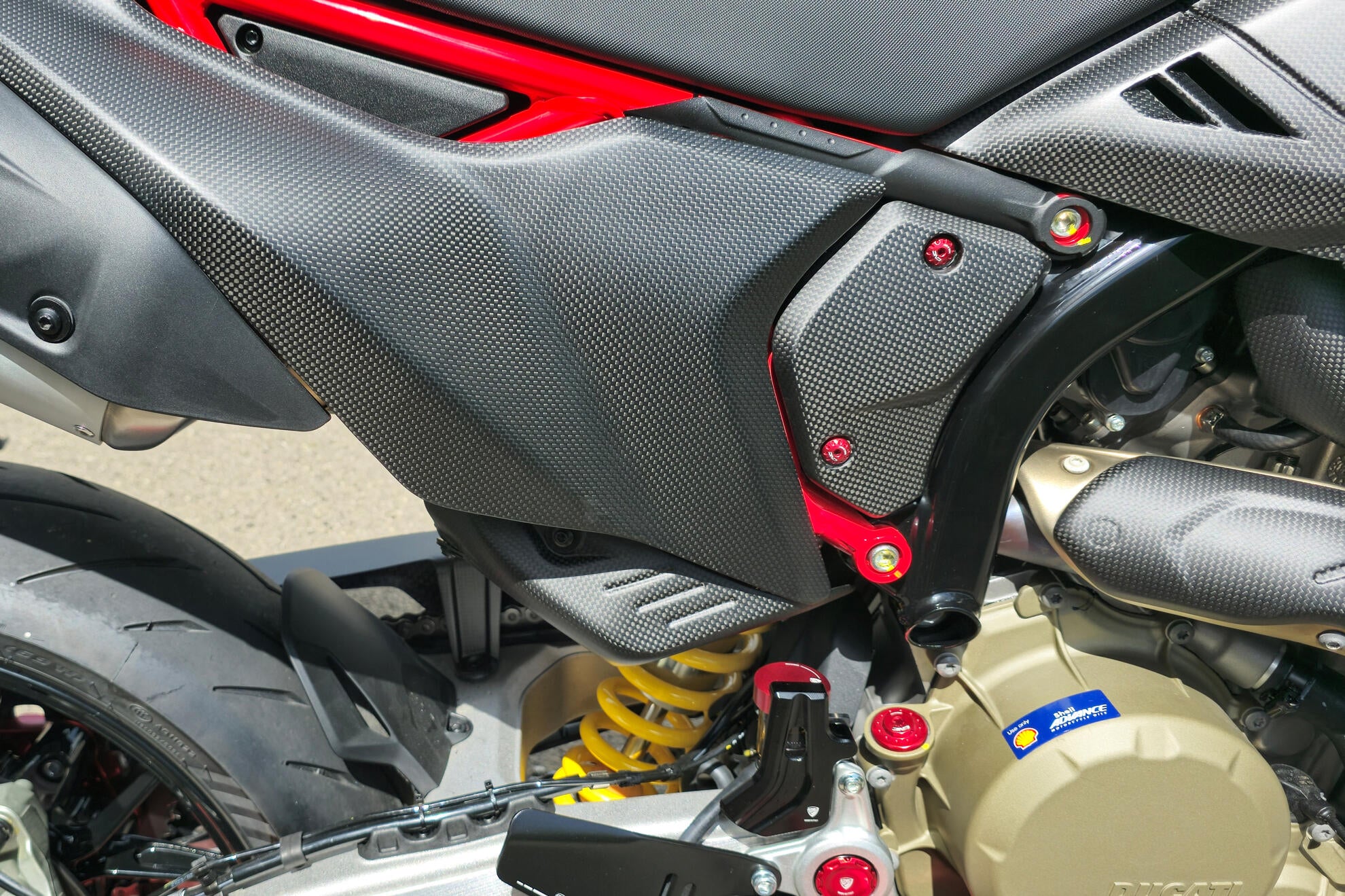 ZA272Y - CNC Racing Carbon Fiber Rear Side Covers (pair) for the Ducati Hypermotard 698 Mono - Image 3