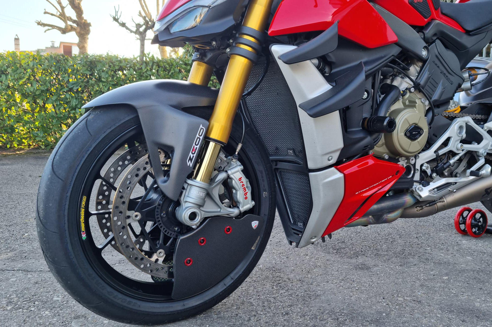 ZA750KBPR - CNC Racing PRAMAC RACING SPECIAL EDITION Carbon Fiber GP EVO Front Rotor Cooling Ducts For Ducati Panigale / SF V4 / V2 / 1299 / 1199 / 959 / 899 - Image 2