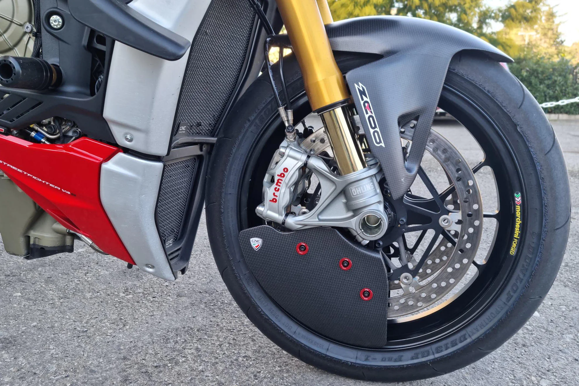 ZA750KBPR - CNC Racing PRAMAC RACING SPECIAL EDITION Carbon Fiber GP EVO Front Rotor Cooling Ducts For Ducati Panigale / SF V4 / V2 / 1299 / 1199 / 959 / 899 - Image 3