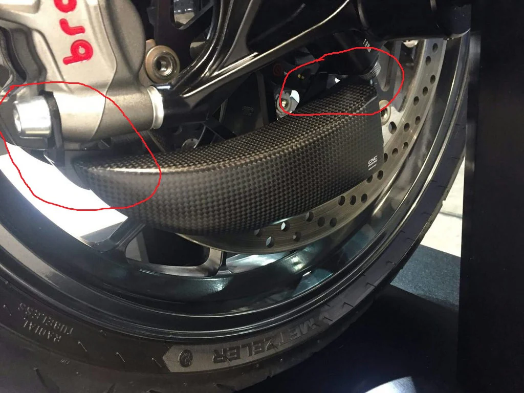 ZAB05B - CNC Racing Mounting kit for Carbon Fiber GP Racing Front Brake Rotor Cooling Ducts For Ducati Streetfighter 1098 - Image 2